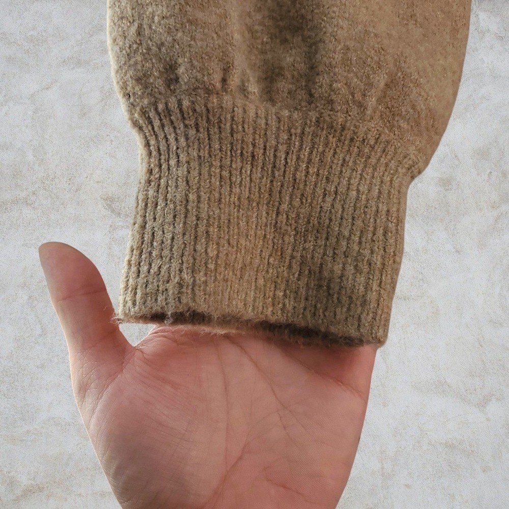 J.Crew Extra-Soft Turtleneck Sweater Dress Camel Tan Wool Blend Midi Womens M - Picture 4 of 6